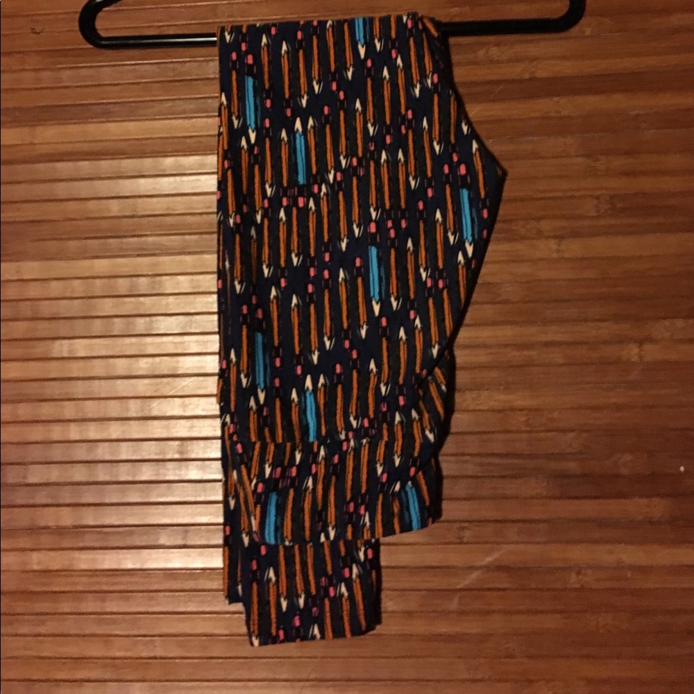 LuLaRoe Leggings One Size OS Purple Pencil Print
